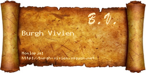 Burgh Vivien névjegykártya